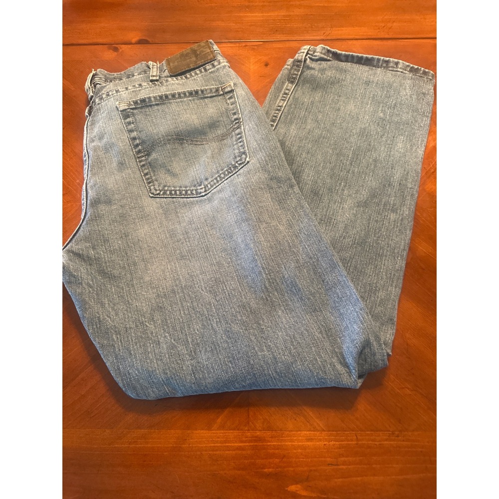 Lee Regular Straight Leg Jeans Mens 36x30 Blue Good Premium Select Denim